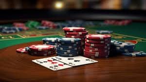 Live dealer at Golden Toad studio preparing cards for blackjack round